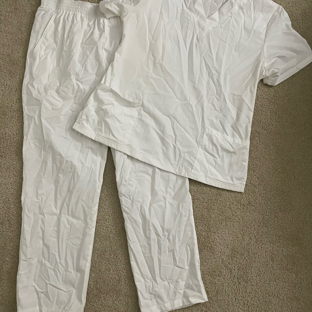 White Scrub Set